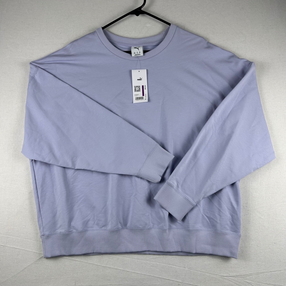 Puma Relaxed Crew FT Sweatshirt Lavender Purple XXL 691528-47